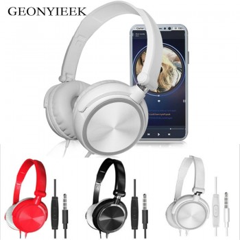 New Wired Headphones With Microphone Over Ear Headsets Bass HiFi Sound Music Stereo Earphone For iPhone Xiaomi Sony Huawei PC