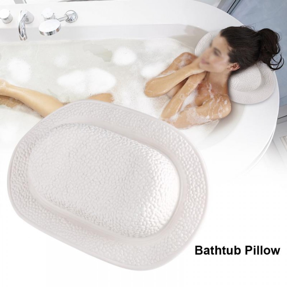 3 Colors Bathroom Supplies Bathtub Pillow Headrest Waterproof PVC Bath Pillows With Suction Cups Head Neck Rest Pillows