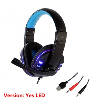 CH1 stereo headphone headset casque Deep Bass Computer Gaming Headset PS4 with Mic LED Light for PC Game Gamer Earphone