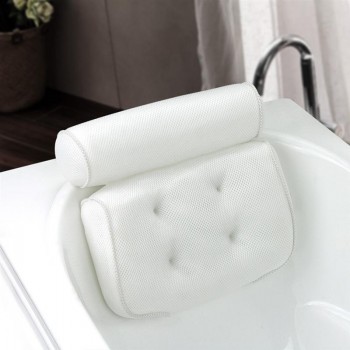 OUNONA Breathable 3D Mesh Spa Bath Pillow with Suction Cups Neck and Back Support Spa Pillow for Home Hot Tub