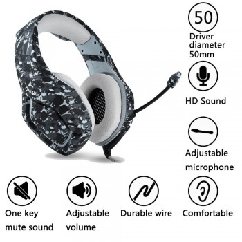 Camouflage Gaming Headset PS4 PC Computer Xbox One Headset Gamer Gaming Headphone With Microphone,Mic For Computer Moblie Phone