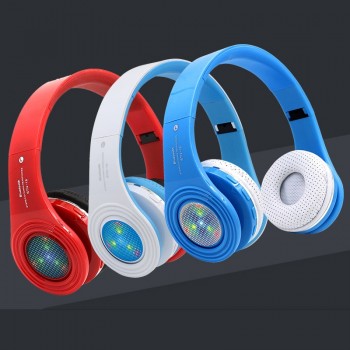 TOPROAD Glowing Bluetooth Earphones Fone de ouvido Headphones Stereo Bass Headsets built-in Mic LED TF FM Radio for Phones PC