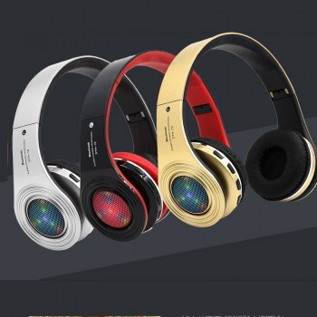 TOPROAD Glowing Bluetooth Earphones Fone de ouvido Headphones Stereo Bass Headsets built-in Mic LED TF FM Radio for Phones PC