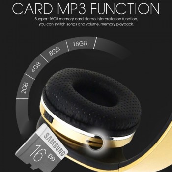 TOPROAD Glowing Bluetooth Earphones Fone de ouvido Headphones Stereo Bass Headsets built-in Mic LED TF FM Radio for Phones PC