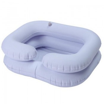 Inflatable Hair Washing Basin Portable Shampoo Tray With Drain Tube Handicap Bed Rest Aid Use Salon Treatment Hairdressing Tool