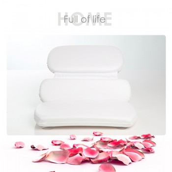 IHAD SPA Cushion Bath Pillow Non-slip Bathtub Headrest Soft Waterproof Bath Pillows with Suction Cups 48x38cm