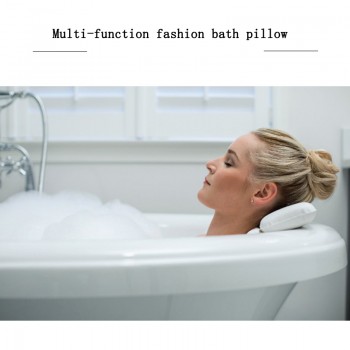 IHAD SPA Cushion Bath Pillow Non-slip Bathtub Headrest Soft Waterproof Bath Pillows with Suction Cups 48x38cm