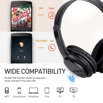 Multifunctional Bluetooth Headphone Foldable Stereo Music Headset Soft Earbuds Support TF Card With Mic For Phone PC TV MP3 MP4