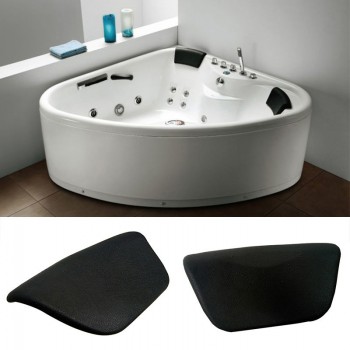 Luxury SPA Waterproof Bath Pillows PU Leather Non Slip Bathtub Cushion Suction Cup Headrest Body Bath Cushions coussin baignoire