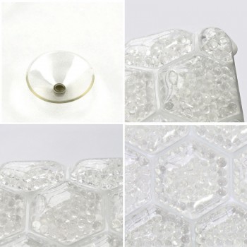 Mrosaa PVC Crystal Mud Bath Pillows Waterproof Suction Cup Bathroom SPA Neck Bathtub Cushion Soft Headrest Bathtub Pillows