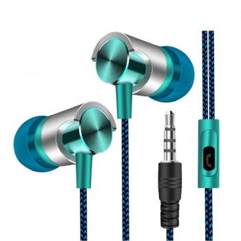 3.5mm Jack In-ear Earphone Metal Stereo Headphone Earbuds with Mic for iPhone For Xiaomi For Huawei