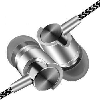 3.5mm Jack In-ear Earphone Metal Stereo Headphone Earbuds with Mic for iPhone For Xiaomi For Huawei
