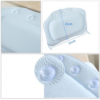 Bathroom Supplies Headrest Waterproof Bathtub Spa Bath Pillow With Suction Cups Head Neck Rest