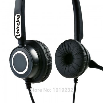 Free shipping Binaural RJ9/RJ11 headset with microphone Noise canceling phone headphones call center headset for Aastra Nortel