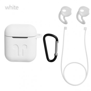 4 In 1 Earphone Silicone Case Anti-lost Wire Eartips for Apple Airpods Air Pods Bluetooth Wireless Headphone Accessories