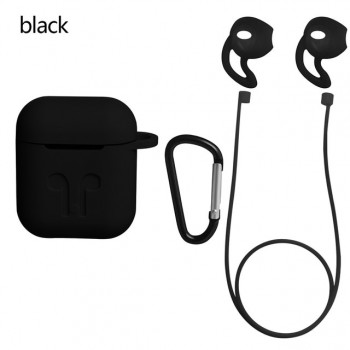 4 In 1 Earphone Silicone Case Anti-lost Wire Eartips for Apple Airpods Air Pods Bluetooth Wireless Headphone Accessories