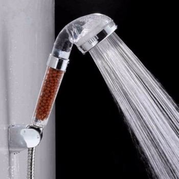 Brand New 4in1 Germanium FIR ION Shower Head Filter Water Ionizer Removes Chlorine