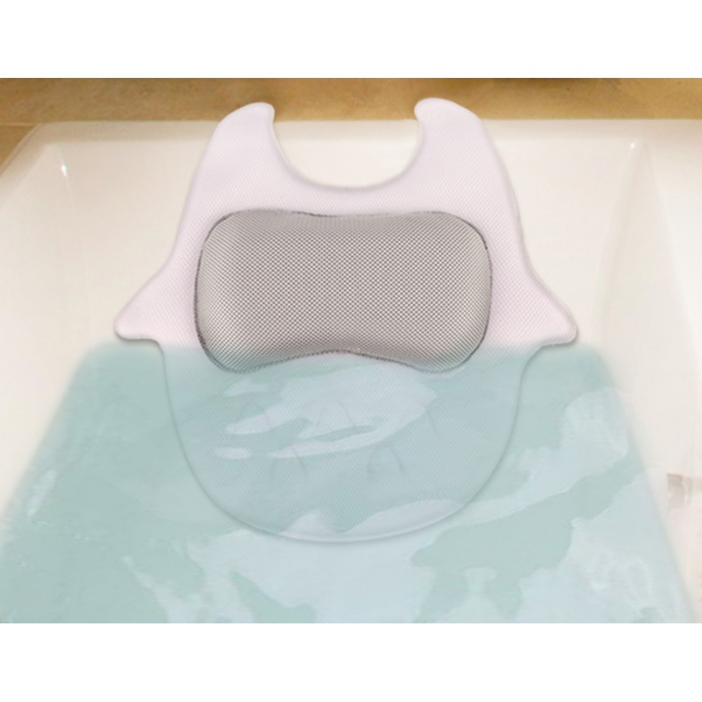 Spa Bath Pillow Luxury Bath support Pillow Cushion 5 Suction Cups NEW