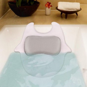 3D Nonslip Bathtub Pillow With 5 Powerful Suction Cups Home Spa Pillow To Support Head Neck Back And Shoulders