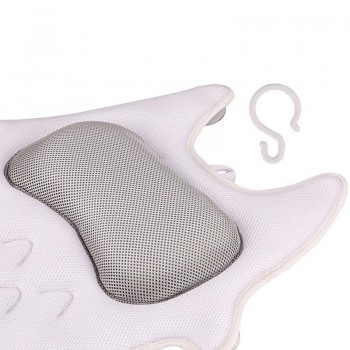 3D Nonslip Bathtub Pillow With 5 Powerful Suction Cups Home Spa Pillow To Support Head Neck Back And Shoulders