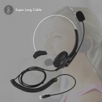 Call Center Headset With Microphone 2.5/3.5mm Plug Telephone Voice Interphone Headphone For Computer PC Game Volume Control