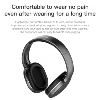 Baseus D02 Bluetooth Headphone, Adjustable amp; Foldable 25 Hours Music Play Wireless Earphone Portable Bluetooth Earphoe with Mic