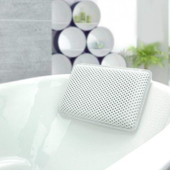 LIVING SMART PVC Foam Waterproof Sponge Spa Bath Pillow Waterproof Bathtub Shampoo Pillow Cushion