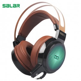 Salar C13 Gaming Headset Deep Bass Gaming Headset Computer headphones earphones with microphone for pc LED light
