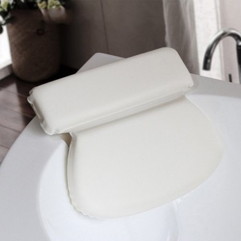 SPA Bath Pillow Home Bathtub Pillow PU Sponge Neck Bathtub Cushion Soft Headrest Suction Cup Bathtub Pillow Accessories 36x31 CM