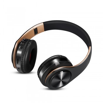 Men gift Gold Wireless headphones Bluetooth earphone Stero headset with Build-in MIC with 3.5mm jack for Xiaomi Samsung IPHONE