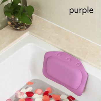 1PC PVC Foam Bath Pillow Bathtub Pillow Waterproof Bathroom Accessories Tub Headrest Spa Bath Pillows Sponge Head Cushion