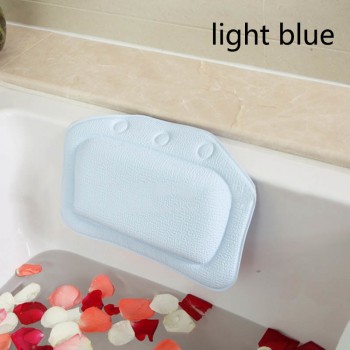 1PC PVC Foam Bath Pillow Bathtub Pillow Waterproof Bathroom Accessories Tub Headrest Spa Bath Pillows Sponge Head Cushion