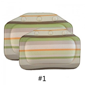 1PC PVC Foam Bath Pillow Bathtub Pillow Waterproof Bathroom Accessories Tub Headrest Spa Bath Pillows Sponge Head Cushion