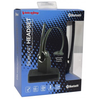 Bluetooth Headset Over-The-Head Multi-Point Bluetooth Headphones with Charging Dock Base Hands Free Calling for Android iPhone