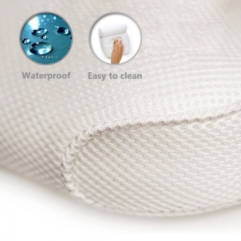 Hot Sale 1 Pcs Anti-slip 3D SPA Breathable Home Bath Pillow Head Neck Rest Relax 4 Suction Cup