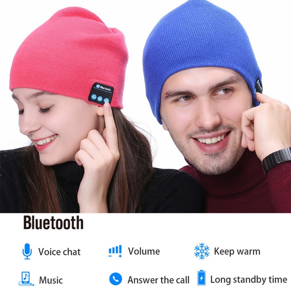 Fashion Beanie Hat Cap Wireless Bluetooth Earphone Smart Headset Speaker Mic Winter Outdoor Sport Stereo Music Hat 18Nov28