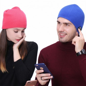 Fashion Beanie Hat Cap Wireless Bluetooth Earphone Smart Headset Speaker Mic Winter Outdoor Sport Stereo Music Hat 18Nov28