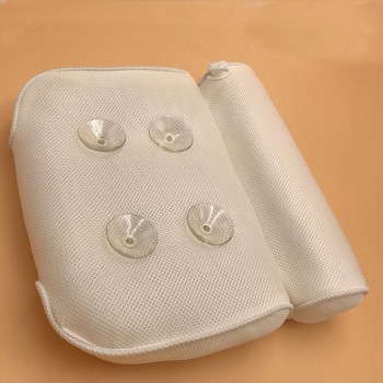 High Quality Thickened Bath Pillow Soft SPA Headrest Bathtub Pillow With Backrest Suction Cup Neck Cushion Bathroom Accessories
