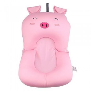 Pink Pig Design Baby Shower Bathtub Pad 0-6 M Newborn Infant Pillow Bath Seat Support Blooming Bath Mat