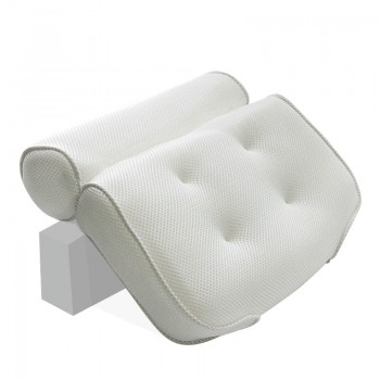 Thickened Bath Pillow Soft SPA Headrest Bathtub Pillow With Backrest Suction Cup Neck Cushion Bathroom Accessories