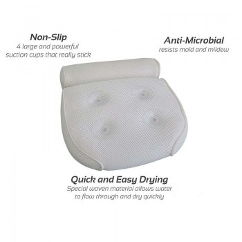 Thickened Bath Pillow Soft SPA Headrest Bathtub Pillow With Backrest Suction Cup Neck Cushion Bathroom Accessories