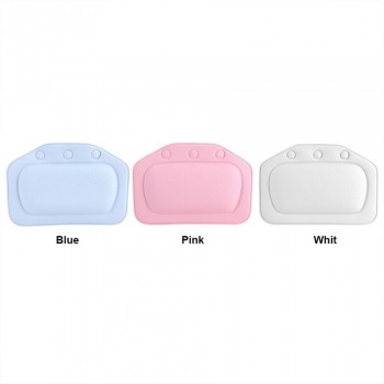 3 Colors Soft Foam Padded Spa Bath Pillow Tub Headrest Head Neck Back Cushion Bathroom