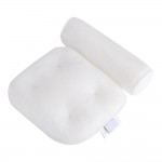 3D Mesh Spa Non-Slip Cushioned Bath Tub Spa Pillow Bathtub Head Rest Pillow with Suction Cups for Neck and Back Bathroom Supply