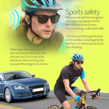 Vidonn F1 Titanium Bone Conduction Headphones IP55 Waterproof Outdoor Sports Headset Wireless Bluetooth Earphone with Microphone