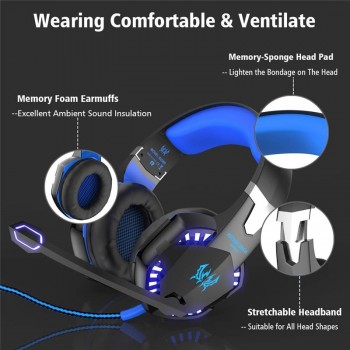 Led 3.5mm Earphone Gaming Headset With Microphone Mic Gamer PC PS4 Game Stereo Gaming Headphone With Microphone For Computer