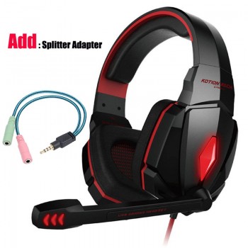 Led 3.5mm Earphone Gaming Headset With Microphone Mic Gamer PC PS4 Game Stereo Gaming Headphone With Microphone For Computer