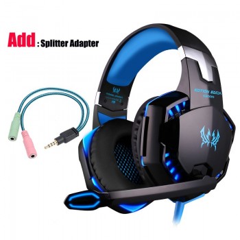 Led 3.5mm Earphone Gaming Headset With Microphone Mic Gamer PC PS4 Game Stereo Gaming Headphone With Microphone For Computer
