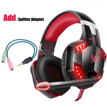 Led 3.5mm Earphone Gaming Headset With Microphone Mic Gamer PC PS4 Game Stereo Gaming Headphone With Microphone For Computer