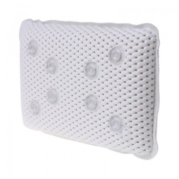Non-slip Bathtub Pillow Soft Bath SPA Headrest Waterproof With Suction Cups 29x20cm Breathable Soft Bathtub Pillow