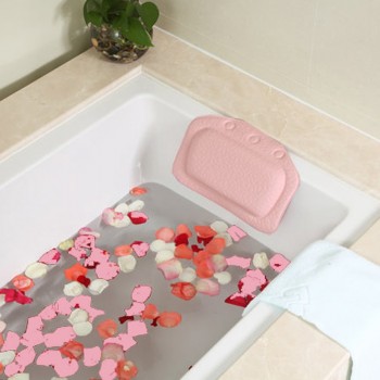 Hot PVC Home Spa bath pillow massager with Suction Cup Soft Head rest Bathtub Cushion Bathroom Accessories